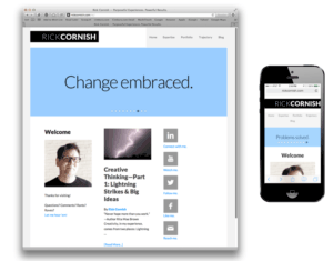 Rick Cornish Sports a Stylish New WordPress Web site