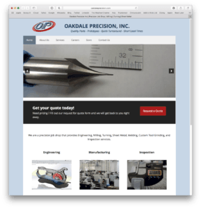 Oakdale Precision’s New Web Site Bridges the Gap Between WordPress and FileMaker