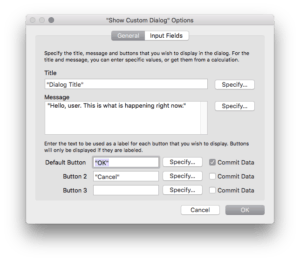 FileMaker 17 – Variables for Show Custom Dialog input fields
