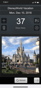 Days to Go Countdown Timer App for iPhone Created with FileMaker