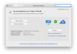 Checking Backup Status